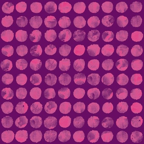 Watercolor Polka Dot Circles Tiny Dark Pink