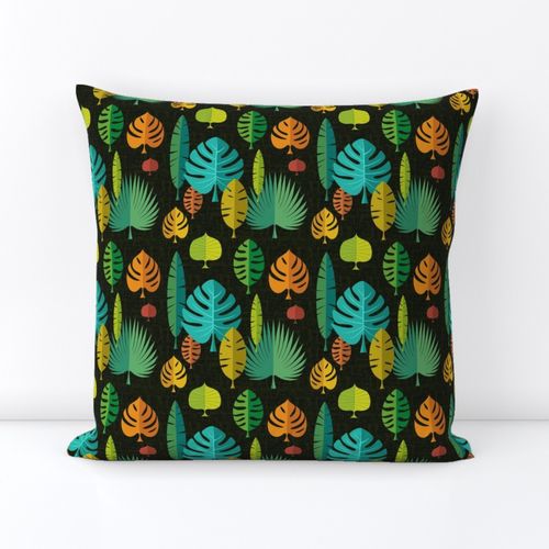Mid-century Accent Pillow Tiki Surf Cocktail Rectangle Lumbar Throw Pillow by Spoonflower Tiki Brick Wall Swimming Pool by madtropic