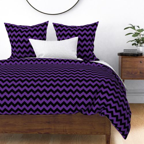 1" purple black chevron