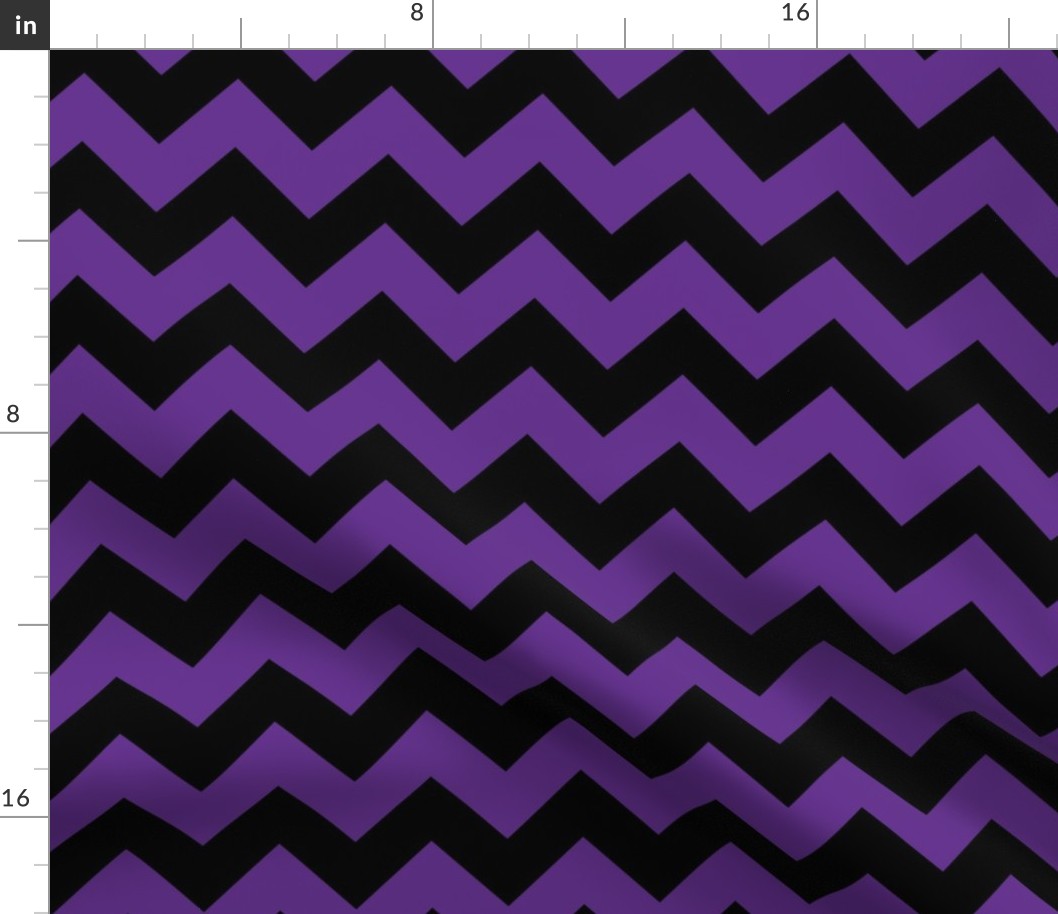 1" purple black chevron