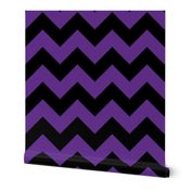 3" black purple chevron