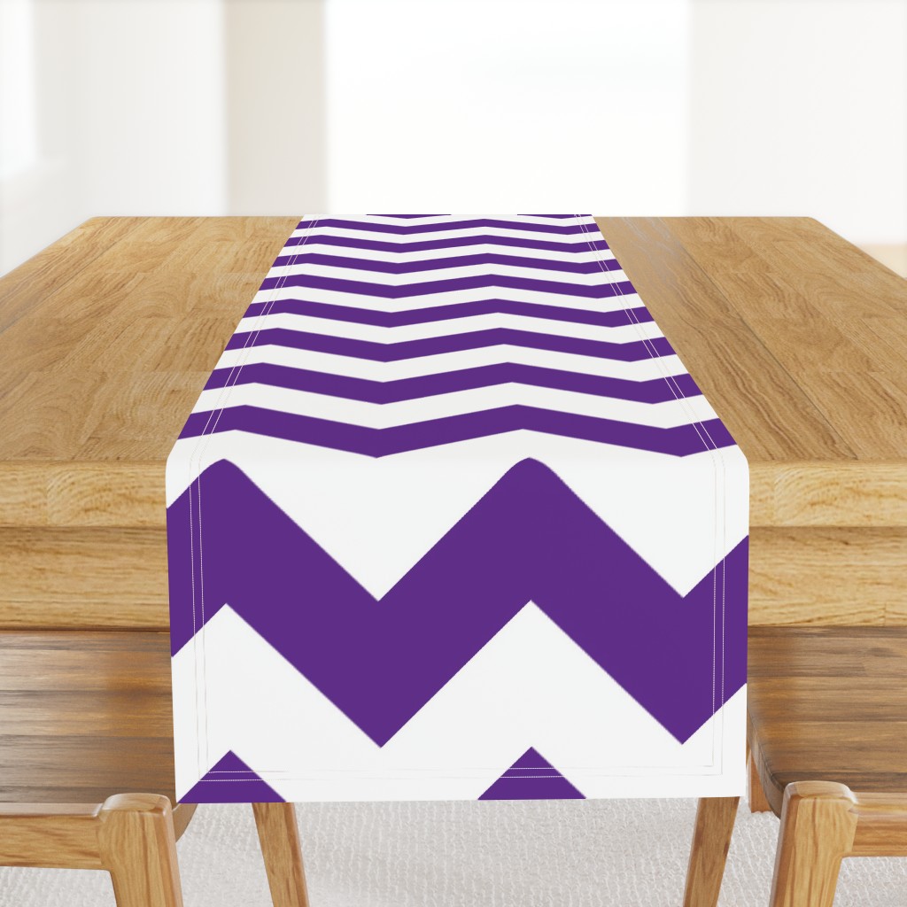 3" white purple chevron