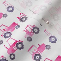 Tractor Rows - pink