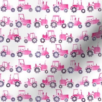 Tractor Rows - pink