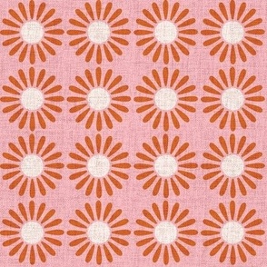 Medium Retro Daisy _PinkOrange