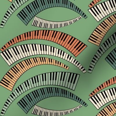 Piano Keys Green