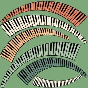 Piano Keys Green