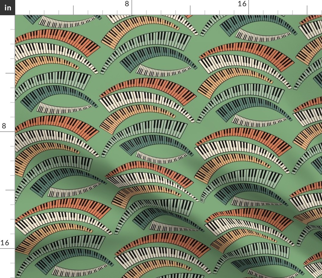 Piano Keys Green