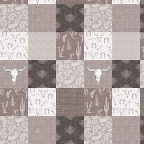 3” Southwest Desert patchwork - Taupe