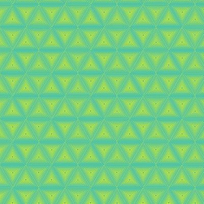 Turquoise and Yellow Isometric Triangles