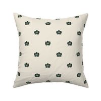 Floral Sparse - Small - Evergreen, Cream