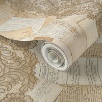 Grandmacore Letters and lace - cottagecore vintage antique  wallpaper 