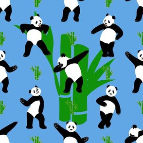 Panda Dance Blue & Green