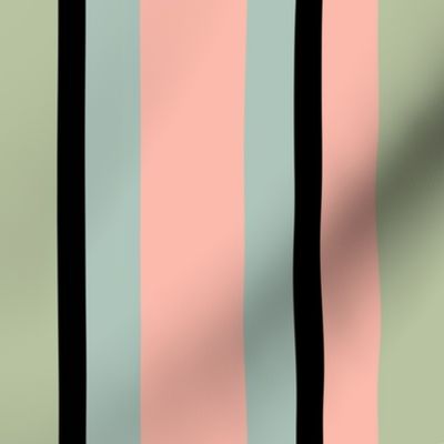 Traditional Stripe  ~ Custom Single Stem Coordinates ~ Menuet, Patience, Melancolique , Daniel, Embrasser, and Black  
