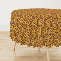 Piano Keys Curved Warm Colors