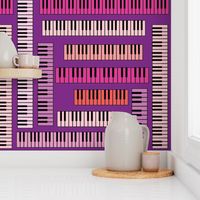 Piano Keys Pattern Purple