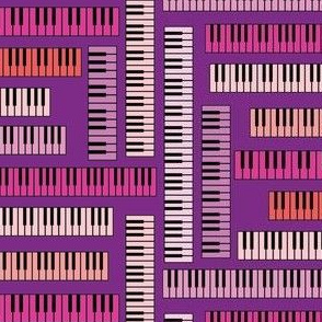 Piano Keys Pattern Purple