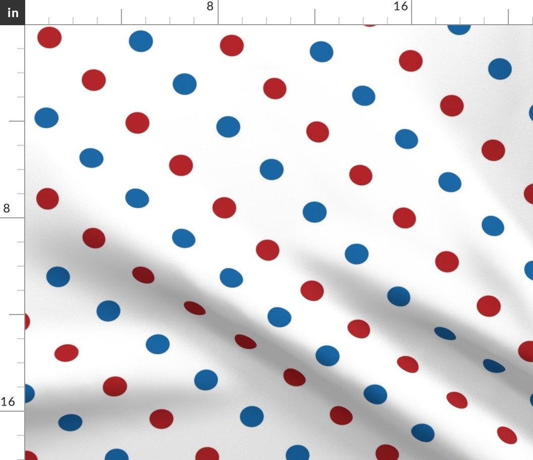 Red, White, and Blue Polka Dots - Large (July 4th collection)