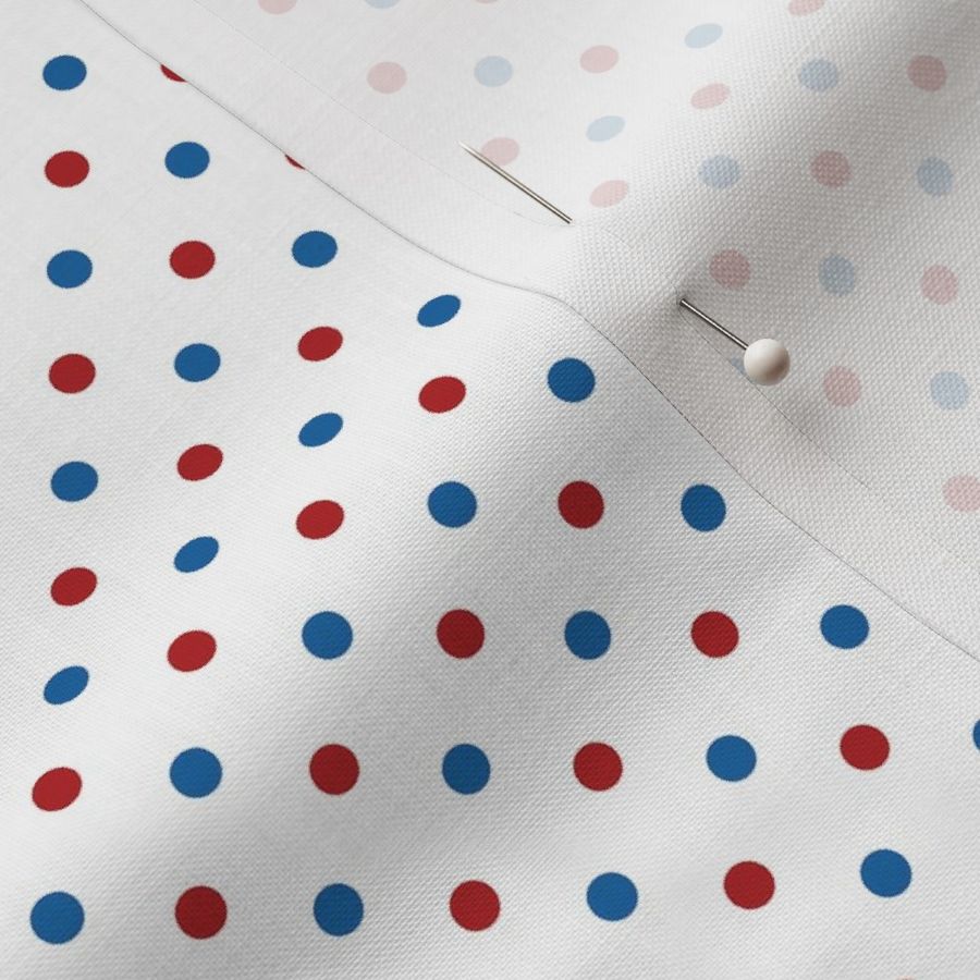 Red, White, and Blue Polka Dots - Small | Spoonflower