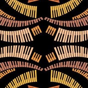 Piano Keys Curved Black