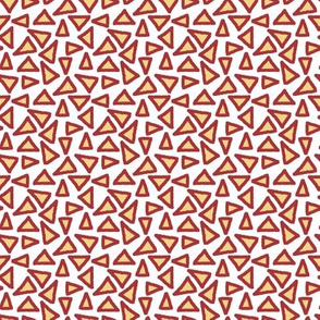 triangles hand drawn white yellow red 4