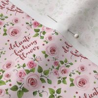 Small Scale Delicate Fucking Flower Sarcastic Sweary Adult Humor Floral on Pink
