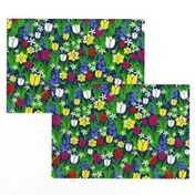 Colonial Williamsburg Tulip, Daffodil and Bluebell Garden - Large Scale