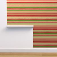 Watermelon Stripes on White - Bigger Scale