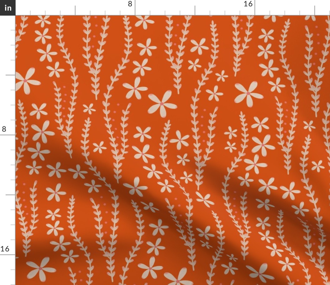 Little Daisy Vine - Orange Bigger Scale