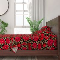 LEOPARD PATTERN RED ROSES L