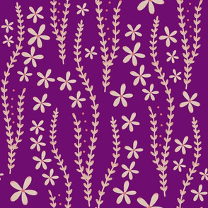 Little Daisy Vine - Magenta Purple Bigger Scale