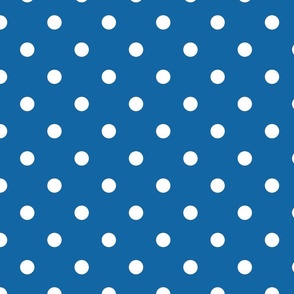 Blue With White Polka Dots - Large (July 4th Collection)