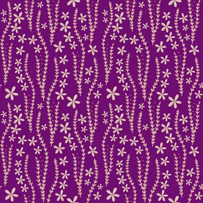 Little Daisy Vine - Magenta Purple Smaller Scale
