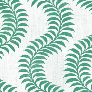 Serpentine Ferns - Emerald Linen