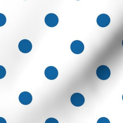 White With Blue Polka Dots - Large (July 4th Collection)