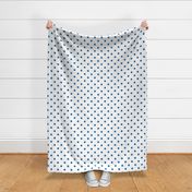 White With Blue Polka Dots - Large (July 4th Collection)