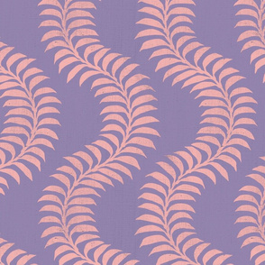 Serpentine Ferns - Light Pink and Purple