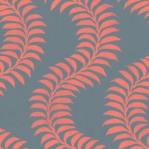 Serpentine Ferns - Bubblegum Teal