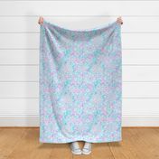 Pastel Tie Dye Pink Blue Mandala Pattern