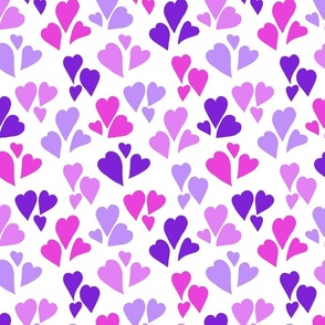 PINK AND PURPLE CLUSTER HEARTS 00 MEDIUM