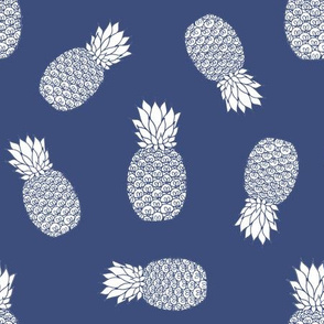Navy Blue Pineapple Pattern