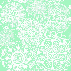 Pastel Green Mandala Pattern