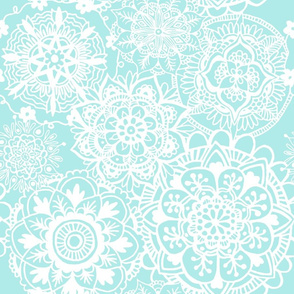 Pastel Blue Mandala Pattern