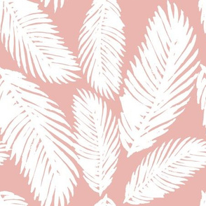 Pink Tropical Palm Leaf Pattern