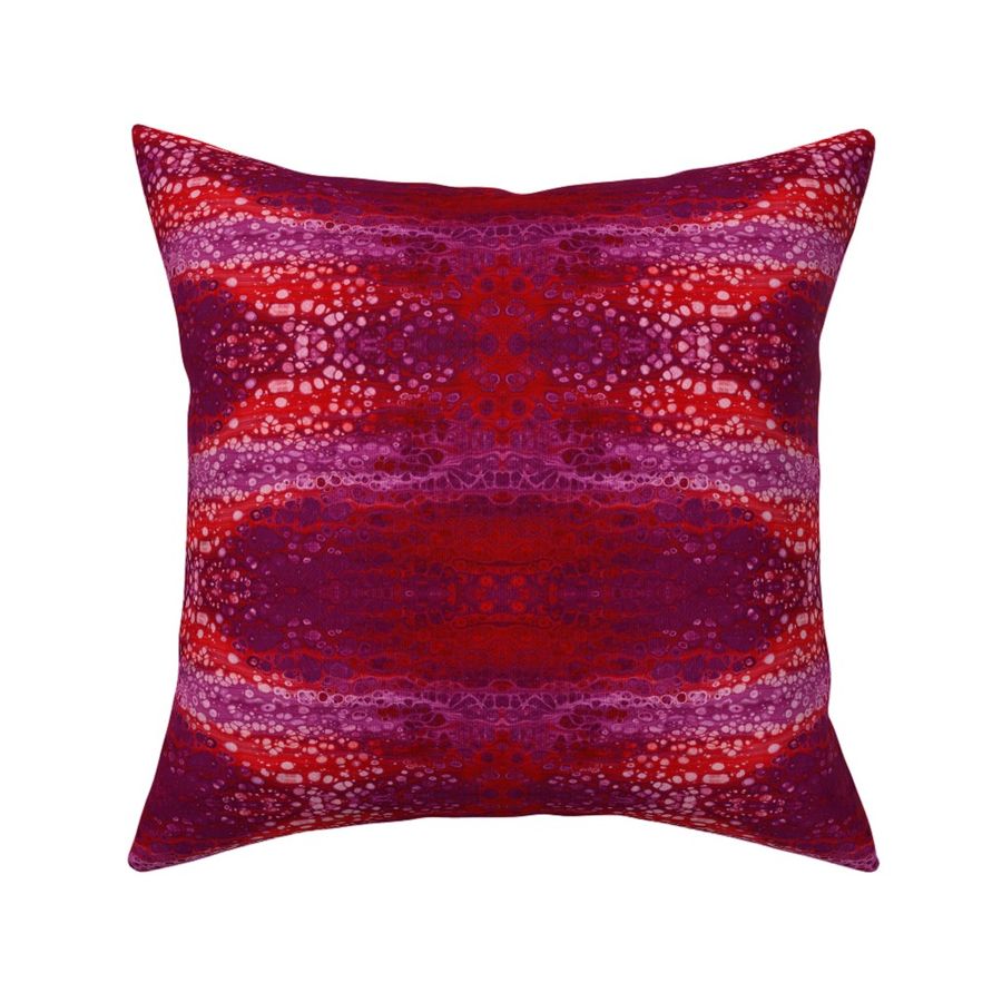 Multi Big Hexagon Pour Painting Kaleidoscope red purple