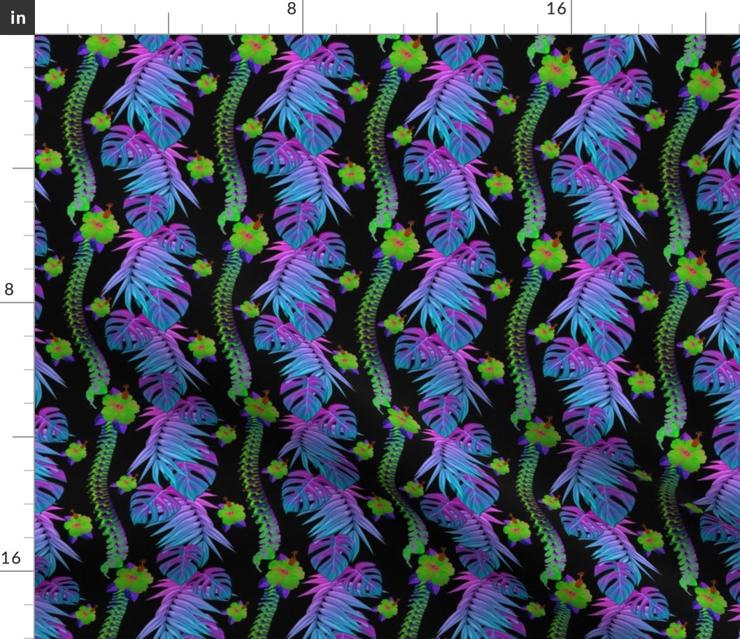 Goth Hawaiian Spine  Pattern