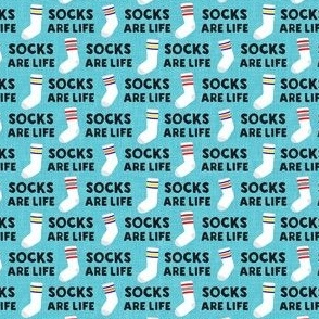 (micro scale) Socks are life - blue - socks - C21