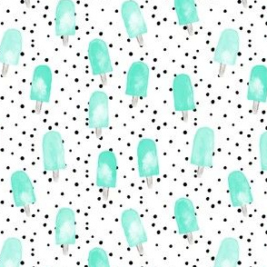 (small scale) watercolor popsicles - mint on spots C21