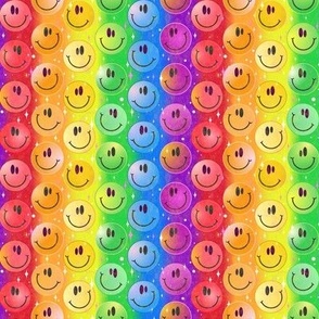 Very Rainbow! Smiley Face Smileys! -- 9.62in x 8.00in repeat -- 1059dpi (14% of Full Scale)