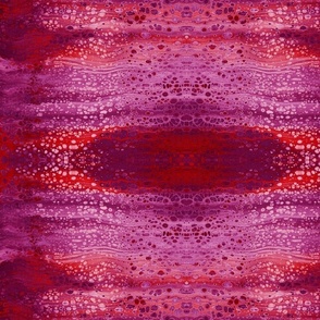 Single Big Hexagon Pour Painting Kaleidoscope red purple